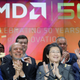 AMD CEO and president Lisa Su, second from right, attending a 50-year anniversary celebration of the company’s founding at Nasdaq in May 2019.